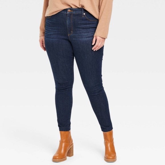 Universal Thread Denim - Universal Thread Women's High-Rise Skinny Jeans - Dark Wash Size 14